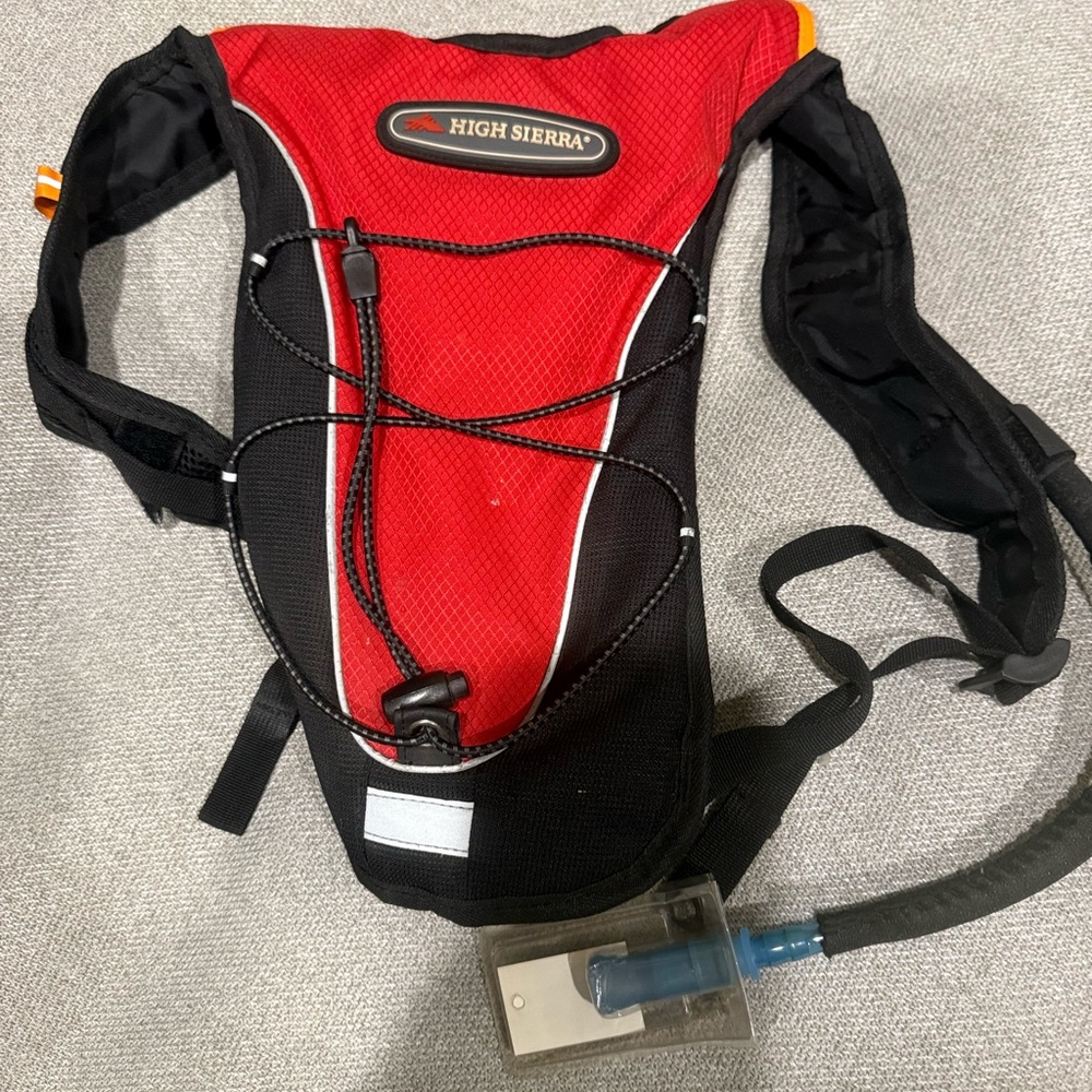 High Sierra Red and Black Hydration Pack